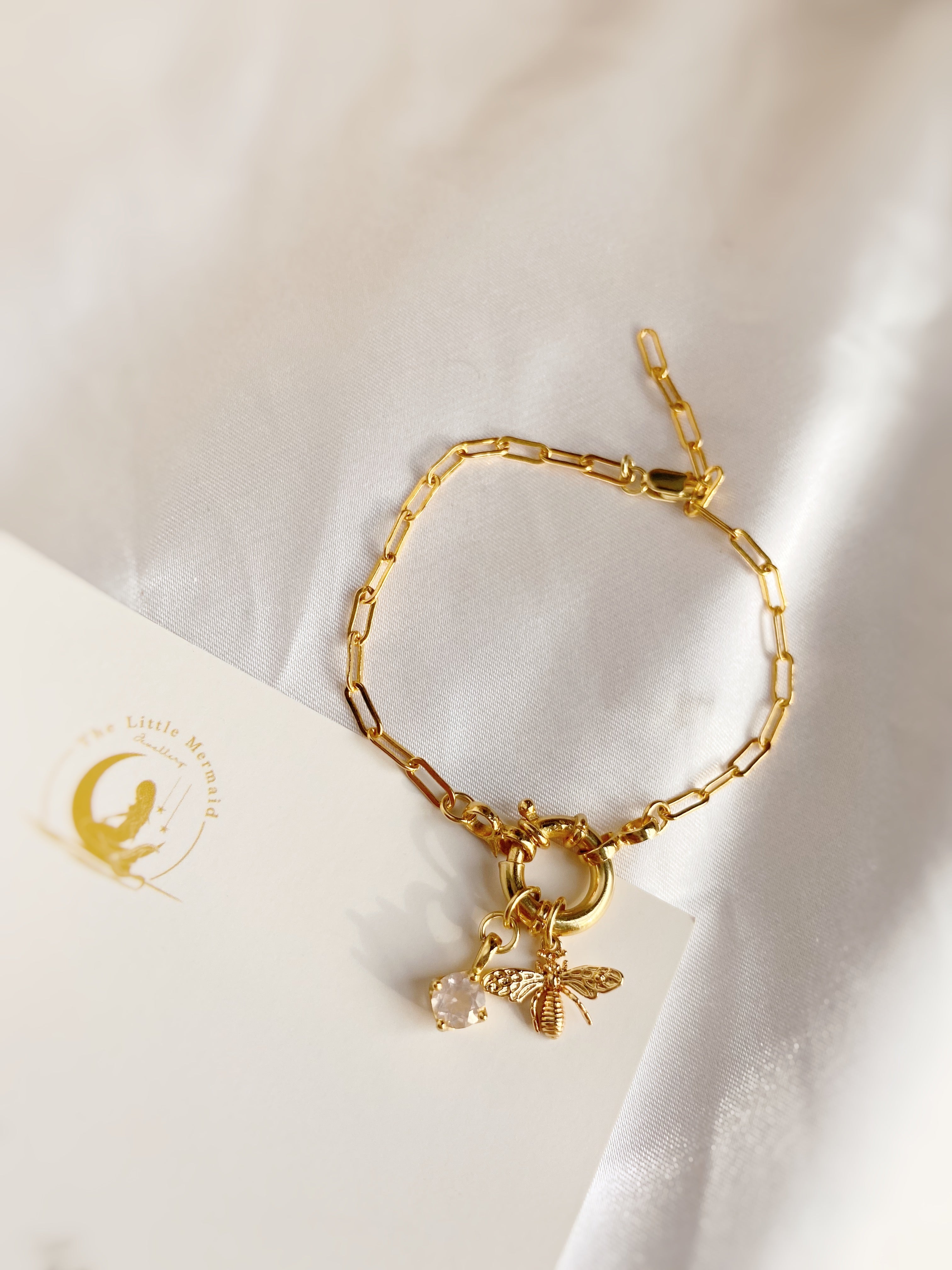 Chain Hoop Bracelet With Charm