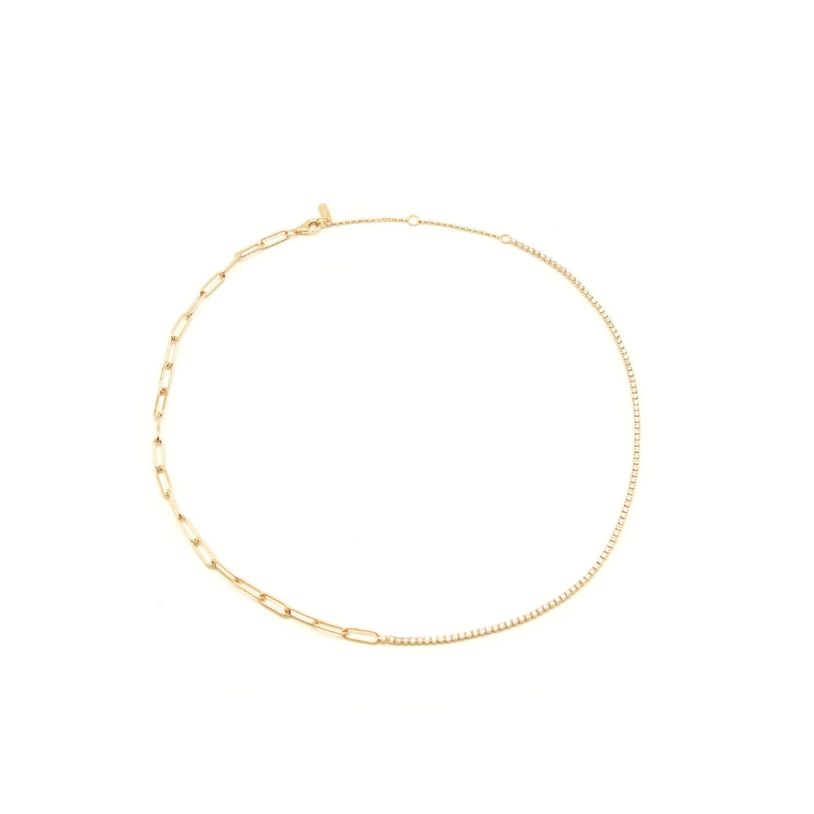Treasure Trove Sparking Tennis Chain Necklace Gold