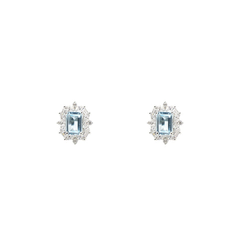 Azure Blue Topaz Earrings