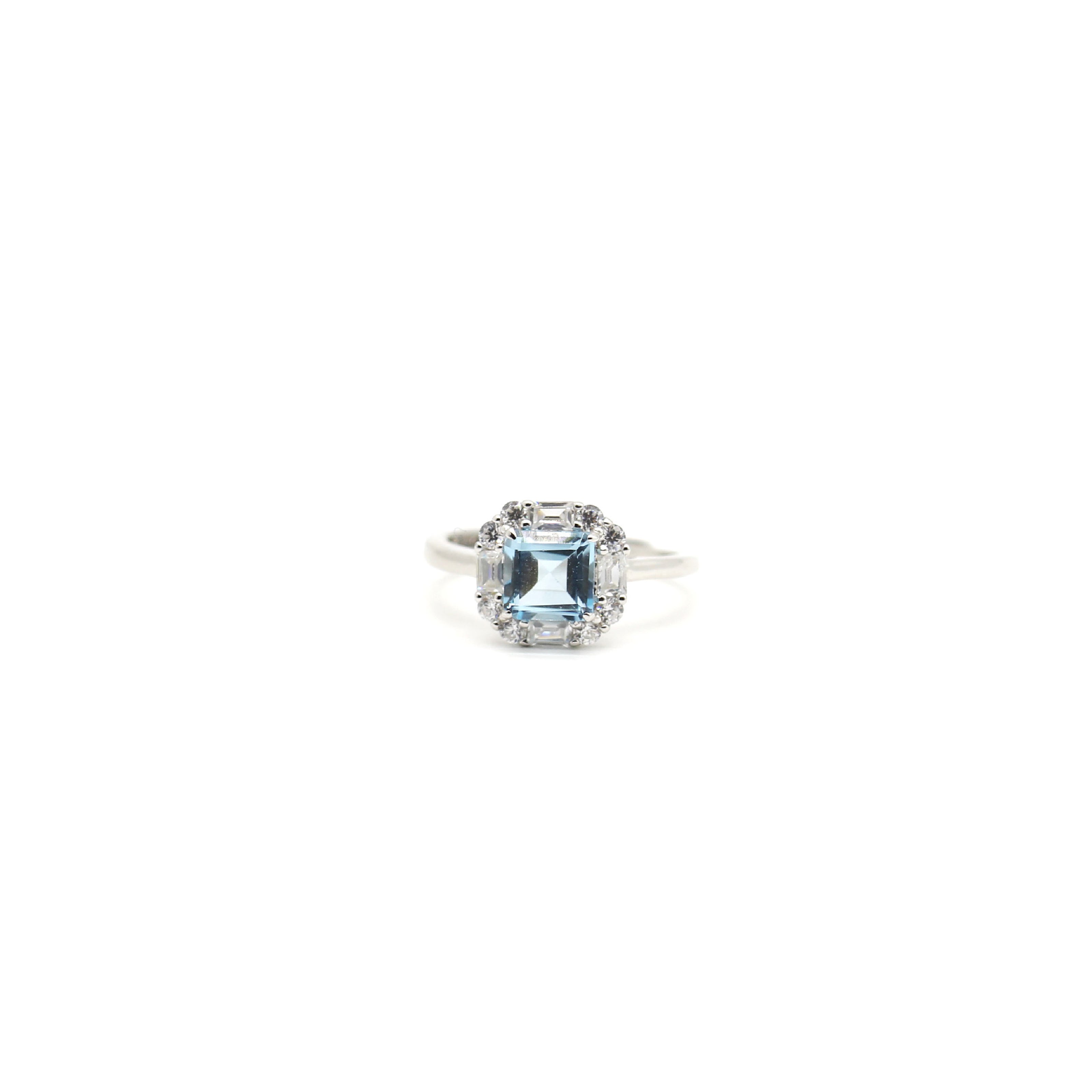 Aqua Blue Topaz Ring
