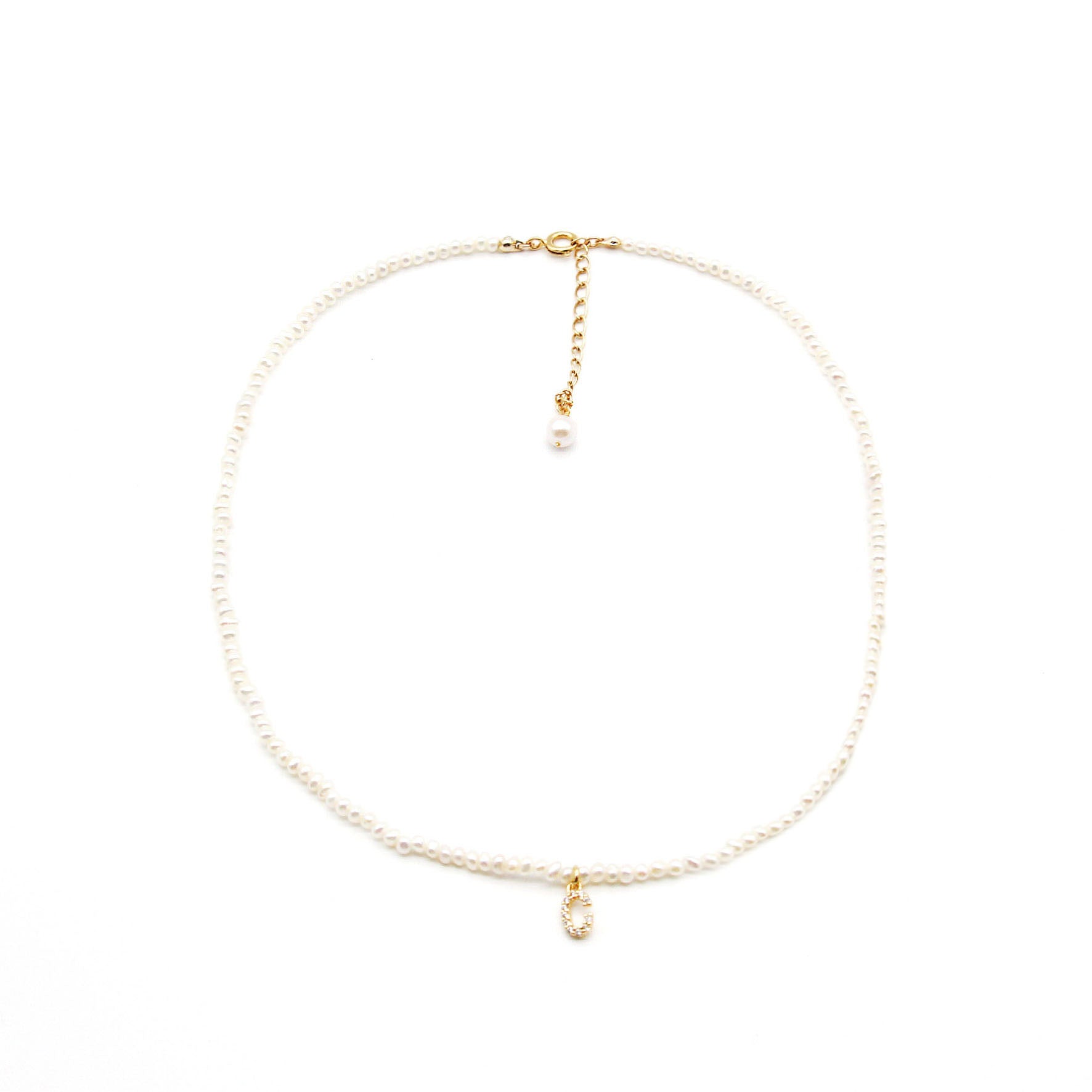 Initial Pearl Choker