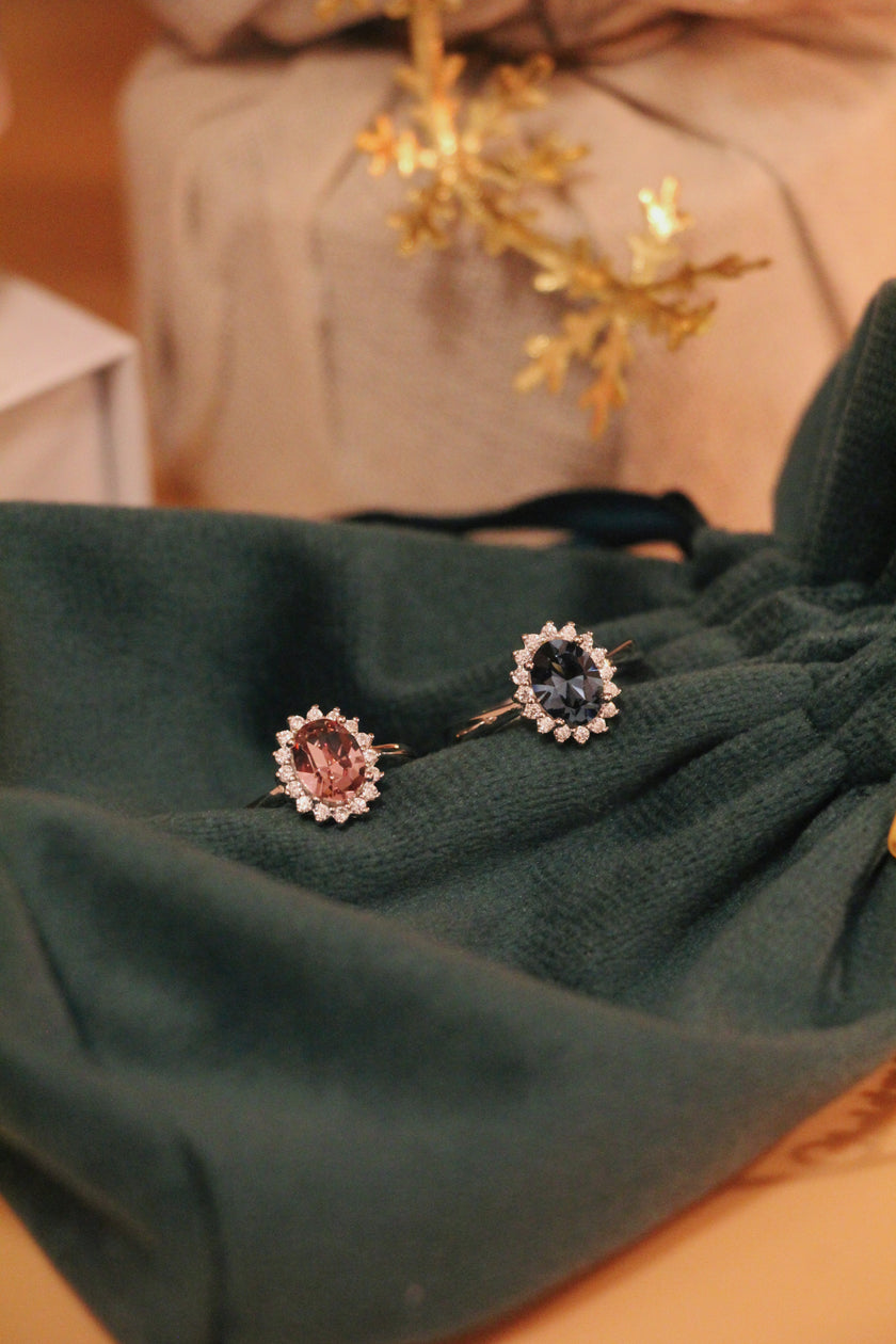 LIMITED EDITION: Pink Oval CZ Stone Ring