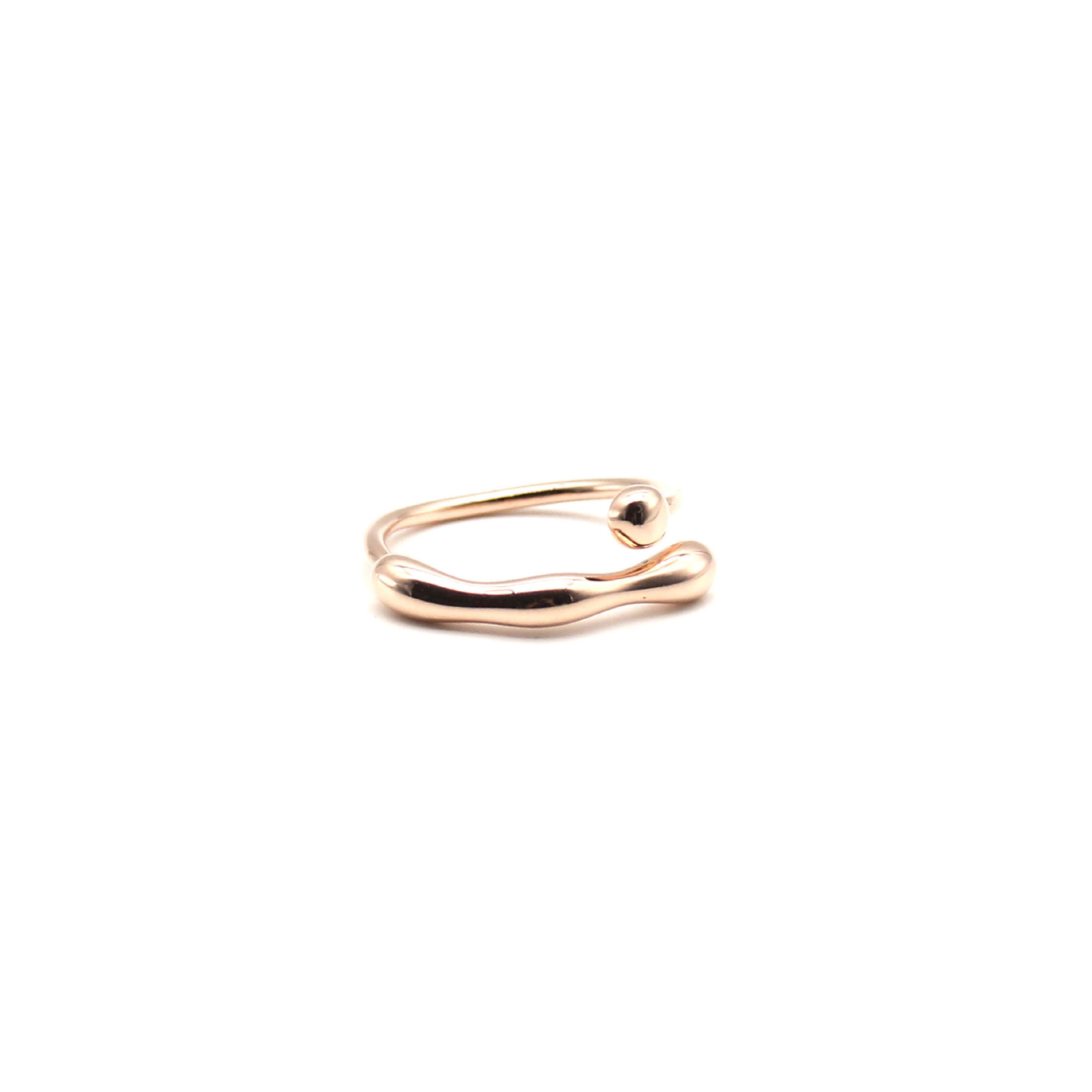 Heavy Wave Ring Rose Gold