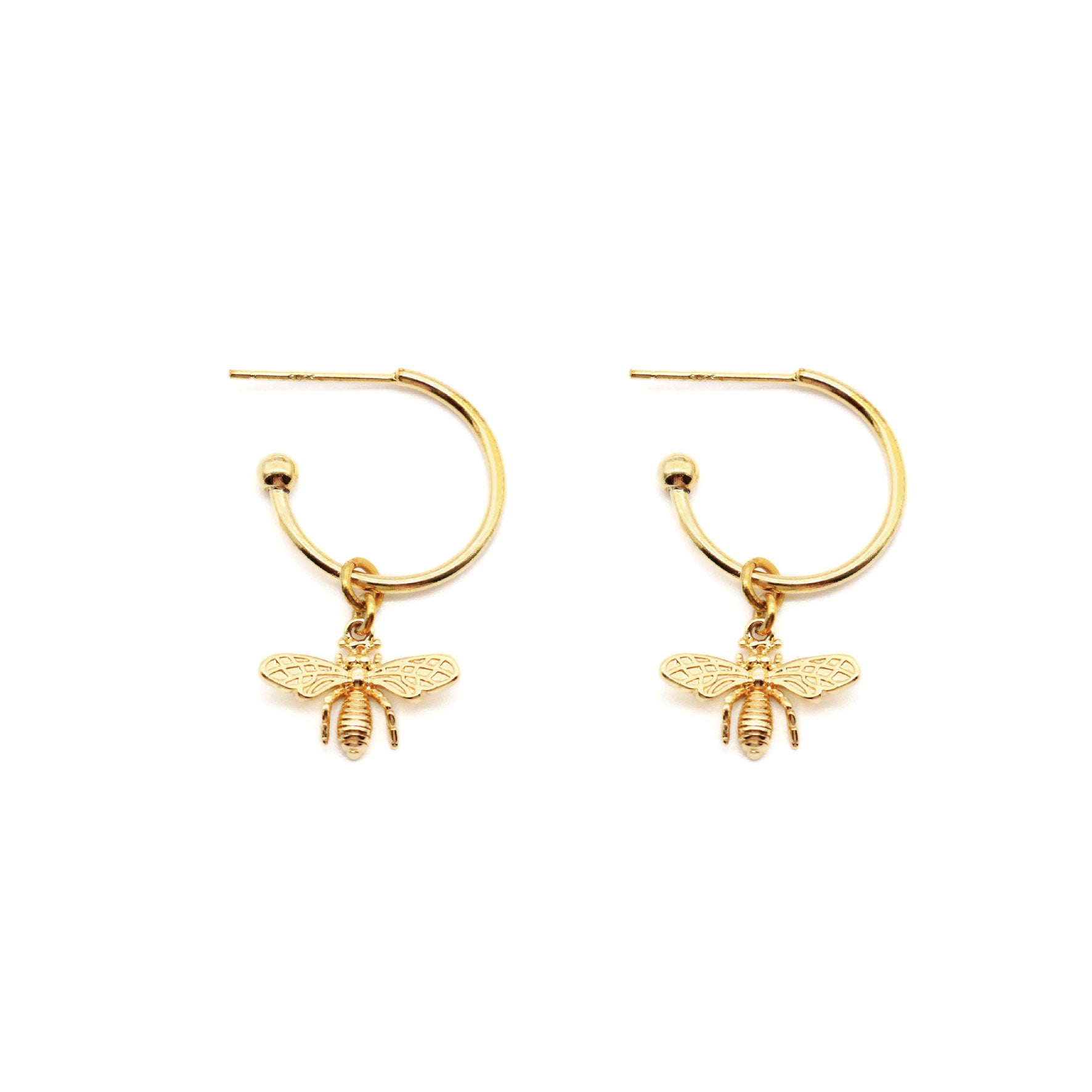 Honey Bee Small Hoop Earrings