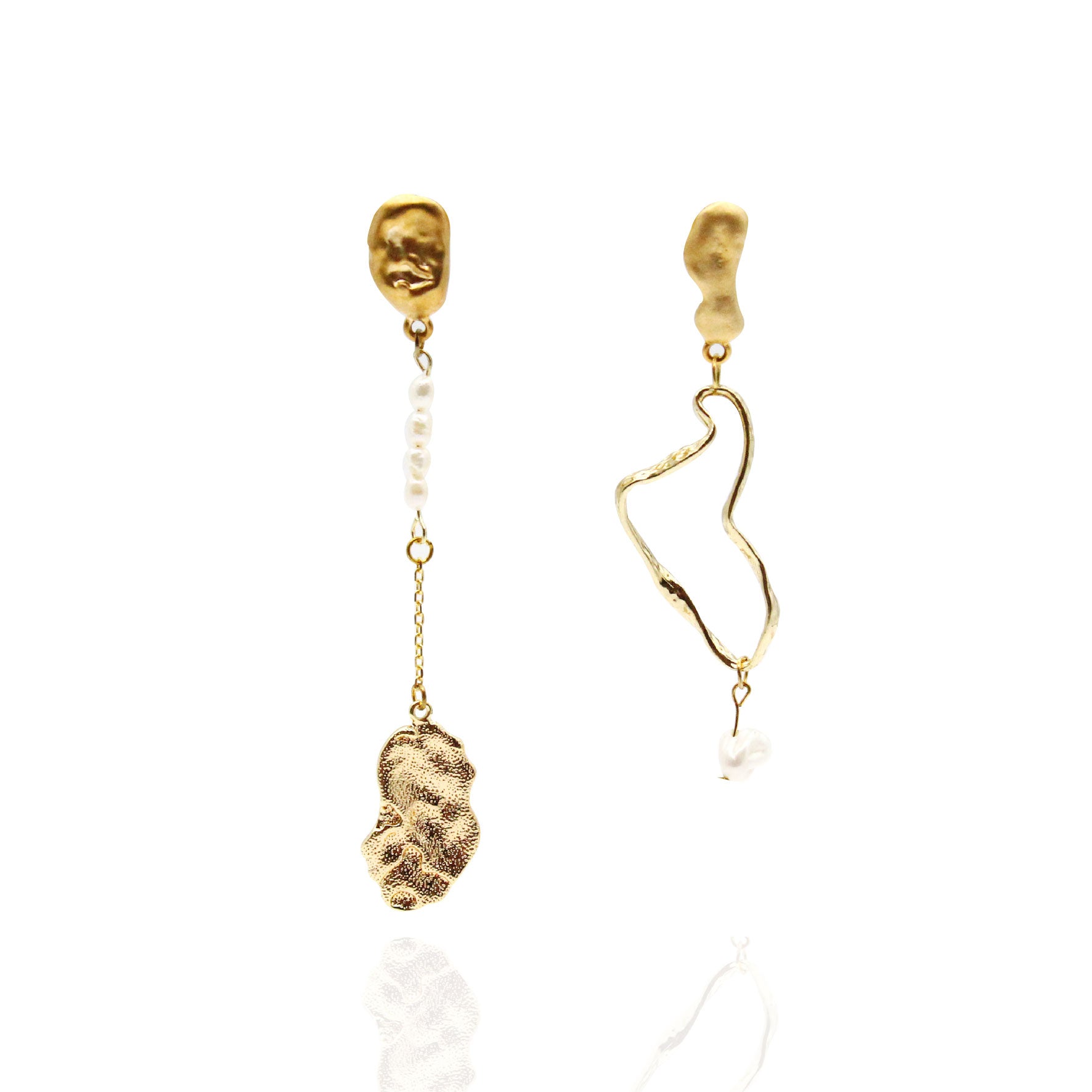 Lava Pearl Drop Earrings