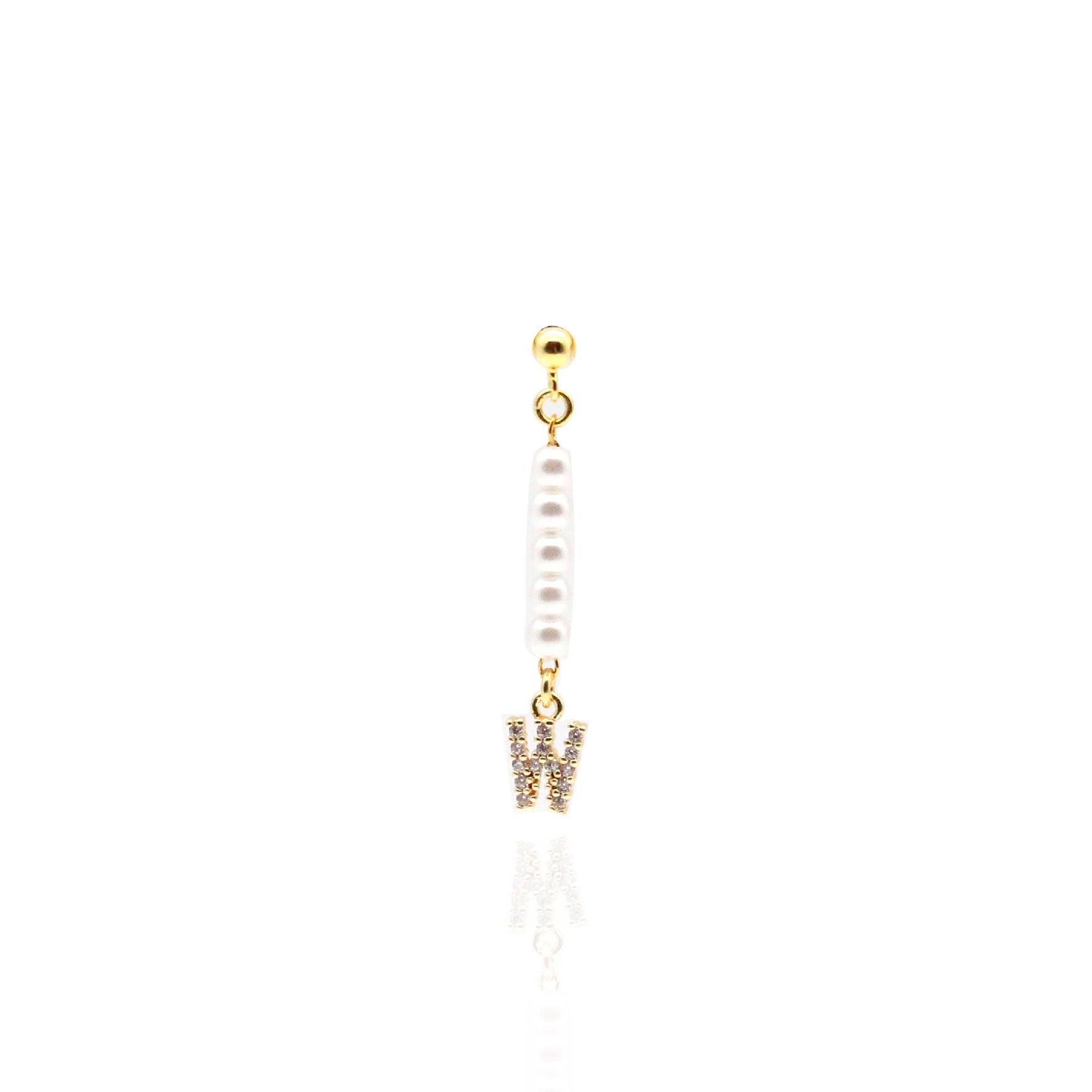 Pearl Initial Earring
