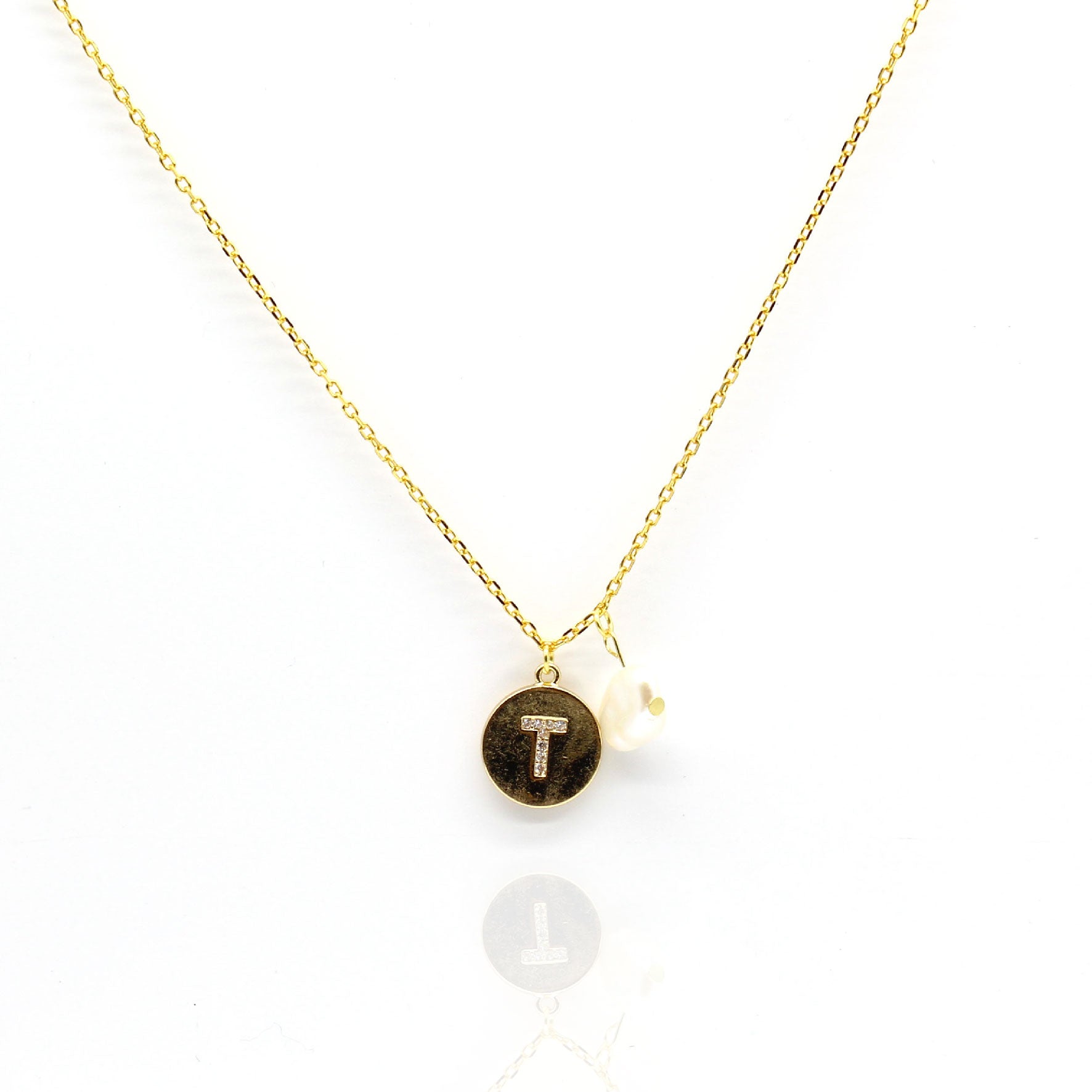 Initial Pearl Necklace