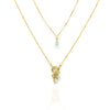 Ocean Aesthetic Initial Hoop Necklace