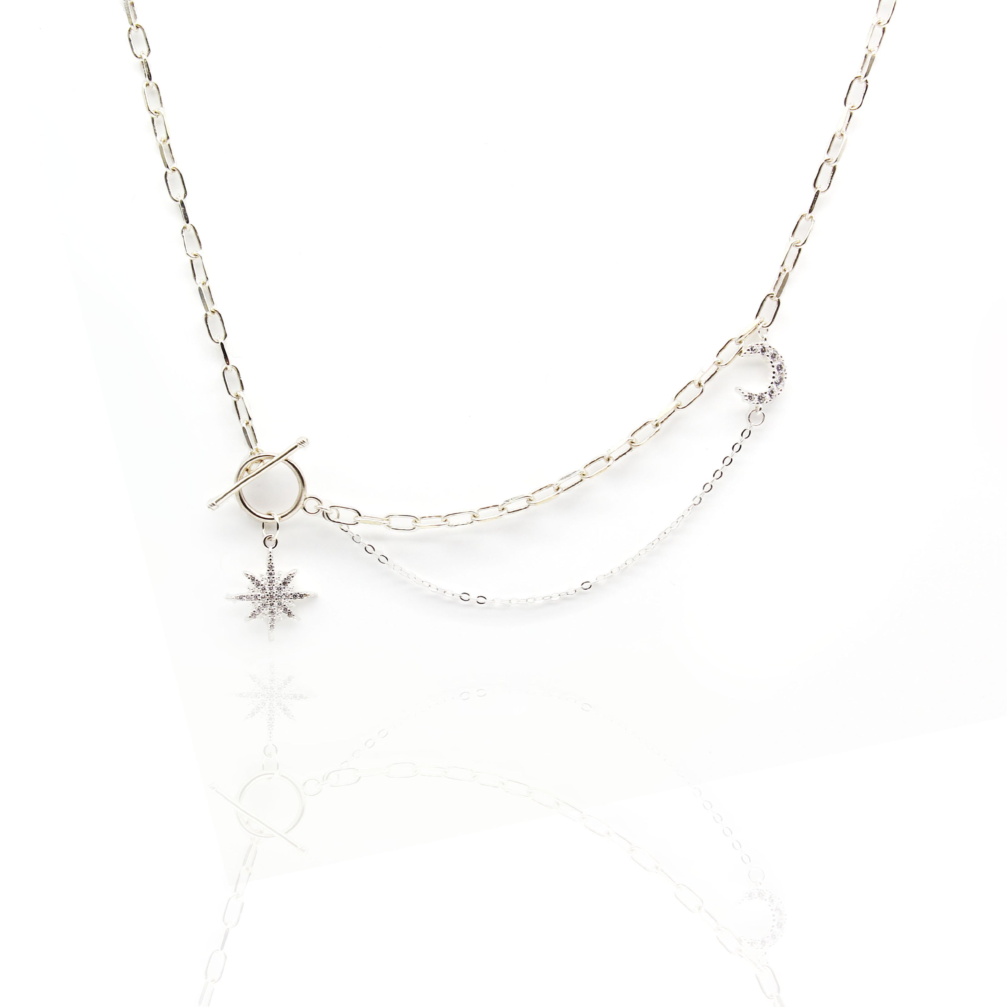 Twinkle Star & Moon Necklace