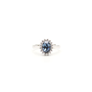 LIMITED EDITION:  Blue Oval CZ Stone Ring