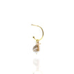 Ocean Aesthetic Initial Pearl Big Hoop Earring