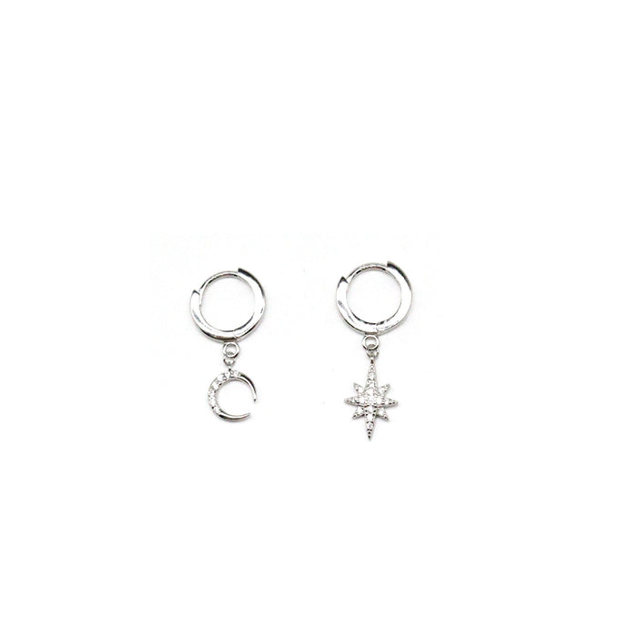 Moon and Star Earrings
